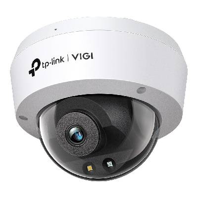 IP камера TP-Link VIGI C240(2.8mm), куполна камера, 4Mpix(2560x1440@30fps), 2.8mm обектив, H. 265+/H. 265/H. 264+/H. 264, IR осветеност (до 30 метра), външна IP67/IK10, PoE, MicroSD слот до 256GB, микрофон (VIGI C240(2.8mm))