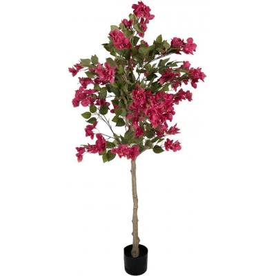 Dekorační strom s růžovými květy Bougainvillea Tree - 55*55*130 cm - Clayre & Eef