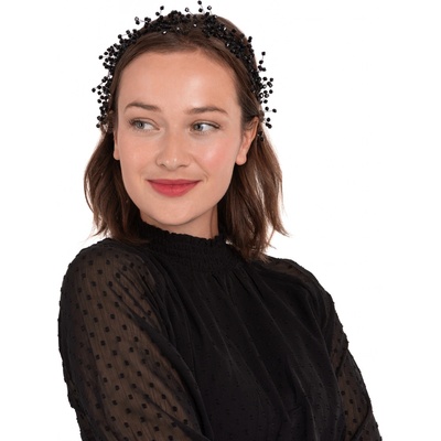 Troli Módní černá čelenka do vlasů