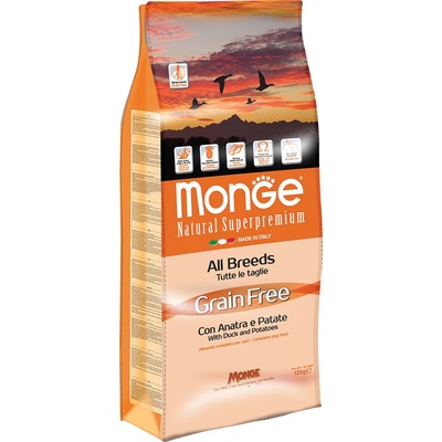 Monge Dog Grain Free Kachna brambory 12 kg