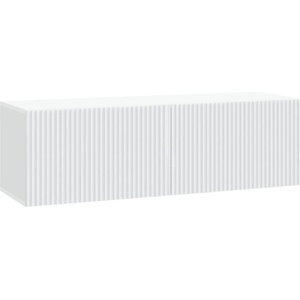 vidaXL Стенно монтиран ТВ шкаф Монтиране на стена Бяло 98 x 31 x 30 см (898555)
