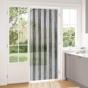 vidaXL Мрежа против насекоми Шенил Сив и черен 90 x 220 cm 100% ПП (42034424)