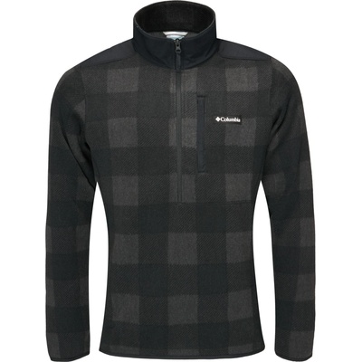 Columbia pánsky sveter SWEATER WEATHER PRINTED 1/2 ZIP čierna tmavo sivá biela