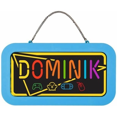 Neonová cedulka se jménem - Dominik