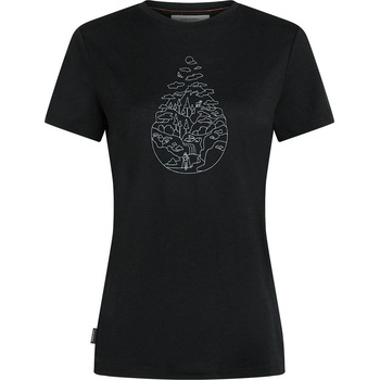 Icebreaker Women Merino 150 Tech Lite SS Tee Hike Path Размер: L / Цвят: черен