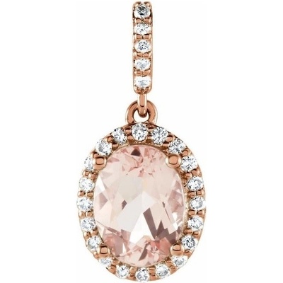 Blink-Blink Luxusný diamantový prívesok s Morganitom 4290RMoDZS