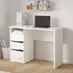  Бюро Function Plus с 3 чекмеджета Бял - emdesign - 141,31 лв
