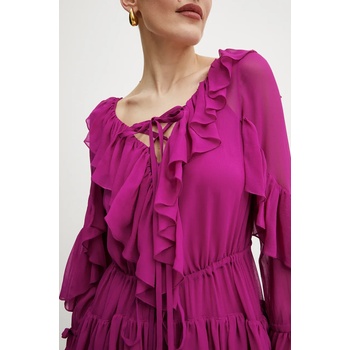 Luisa Spagnoli Рокля Luisa Spagnoli в розово дълга разкроена 541979 (541979)