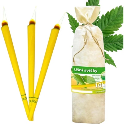Hoxi Ušní svíčky v plátěném pytlíku cannabis 10 ks