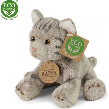 Rappa Плюшено седящо сиво коте 14 см. - серия Еко приятели - Rappa (204492-3)