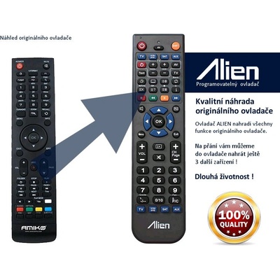 Diaľkový ovládač Alien Amiko HD 8150
