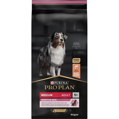 Purina Pro Plan Medium Adult Sensitive Skin losos 14 kg