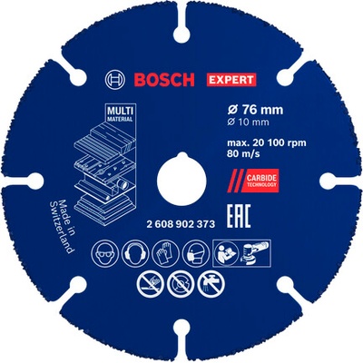 Bosch 2608902373 karbidový řezací kotouč EXPERT Multi Material, 76 × 10 mm