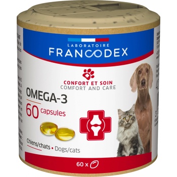 Francodex Omega 3 Capsules pes kočka 60 tbl