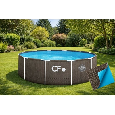 CF Náhradná fólia na bazén FRAME 3,66 x 0,99 m RATTAN/MODRÁ