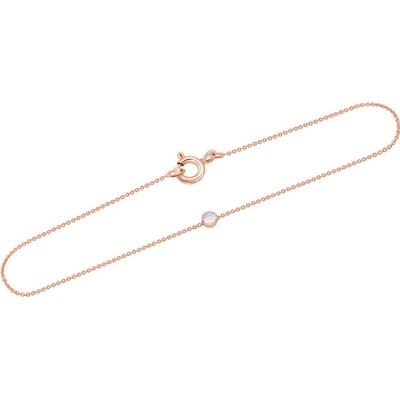 Eppi Zlatý minimalistický náramok s mesačným kameňom Lepio BR41186