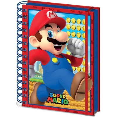 Pyramid International Тефтер Pyramid Games: Super Mario Bros. - Super Mario 3D, със спирала, формат А5 (SR72626)
