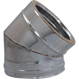 ArtKamin Димоотводно Коляно Инокс 45° с изолация - Ф150-200 (ki45si)