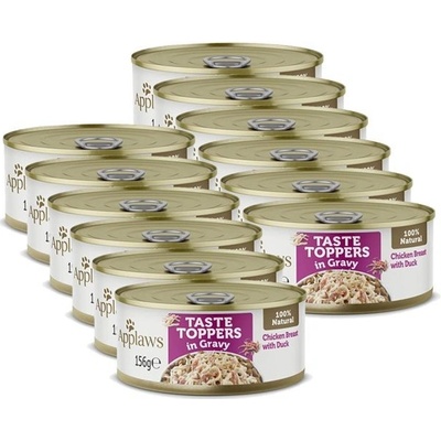 Applaws Dog Taste Toppers in Gravy kuracie prsia s kačkou 12 x 156 g