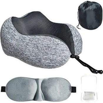 Maxo Cestovní sada - polštář z paměťové pěny, maska na oči, špunty do uší