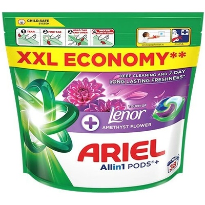 Ariel Allin1 Pods + Lenor Ametyst flower kapsule na pranie 38 PD