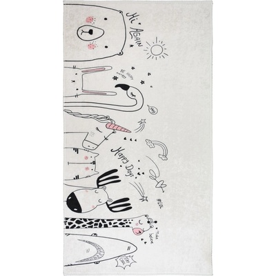 Vitaus Детски килим подходящ за пране в цвят слонова кост 80x120 cm Animal Kingdom - Vitaus (KRN-KID-2021-80x120)