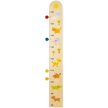 Image 1 of GOKI - Детски дървен метър за стена - Приятели от джунглата (60916)
