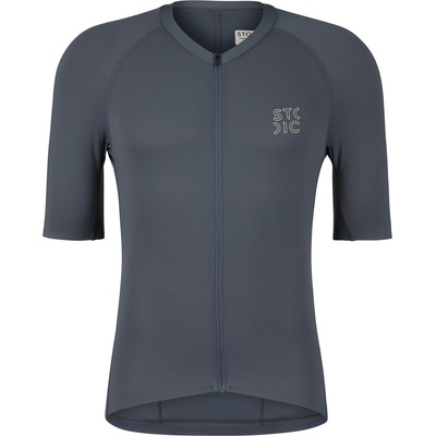 Stoic Мъжка фланелка с къс ръкав за колоездене Stoic DalslandSt. Gravel Jersey S/S Cycling jersey - Ink Grey (056-4252-0211)