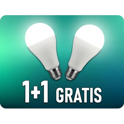 V-TAC E27 LED žiarovka 17W, 1710LM, A65, 1+1 Denná biela