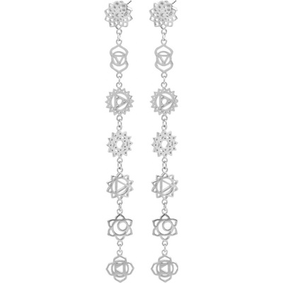 JSB bijoux s.r.o. Stříbrné náušnice puzety čakry (Stříbro 925/1000)