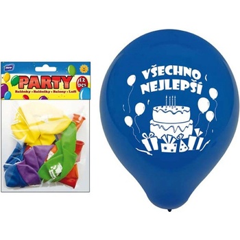 Nafukovací balónky 23 cm Narozeniny 936373