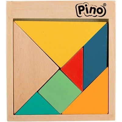 Pino Toys Дървен танграм Pino, пастелни цветове (8286-P)