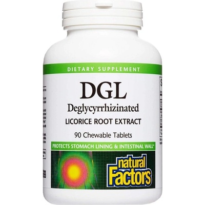 Natural Factors DGL 400 mg [90 Дъвчащи таблетки]