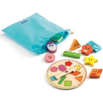 DJECO - Дървена тактилна игра с формички (DJ06214)