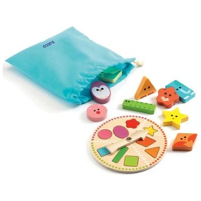 DJECO - Дървена тактилна игра с формички (DJ06214)
