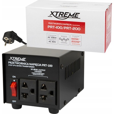 Měnič Napětí Xtreme 100W 110V/230V se dvěma zásuvkami