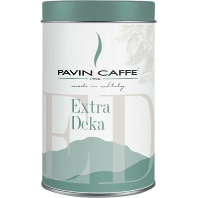 Pavin Caffè EXTRA DEKA mletá bezkofeinová 100% Arabica v plechovce 250 g