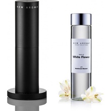 New Aroma difuzér Tower black 100 m2 + 200 ml olej White Flower aroma olej