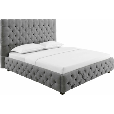 Bighome Paris Chesterfield lněná šedá