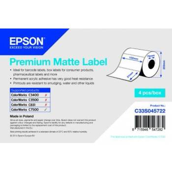 Epson Premium Matte Label Бяла (S045722)