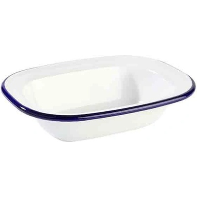 APS Enamelware Miska smaltovaná bílá modrá 0,2 l