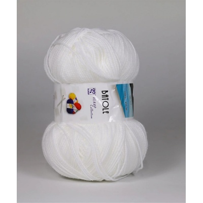 Pletací příze Vlnap BATOLE 57076 bílá, klasická, 100g/416m