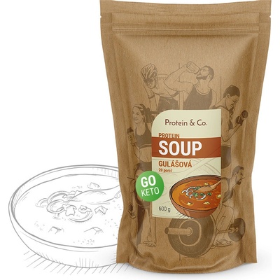 Protein&Co. Keto proteinová polévka Gulášová polévka 600 g