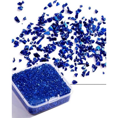 Dekorační drť do pryskyřice v krabičce Barva: Světle modrá – Zboží Dáma