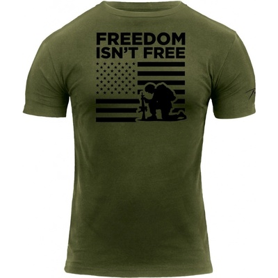 Triko FREEDOM ISN´T FREE krátký rukáv ZELENÉ