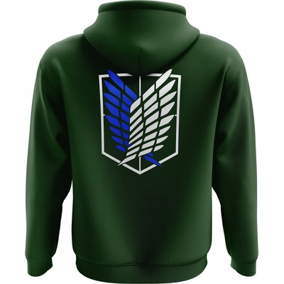 Attack on Titan mikina Survey Corps V2 tmavě zelená