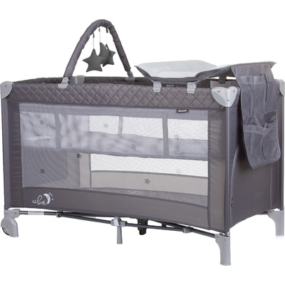 Chipolino Преносима бебешка кошара Chipolino - Luna, пепелно сива (KOSILU242AS)