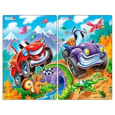 Larsen - Детски пъзел - Весили колички - 12 части (U6)