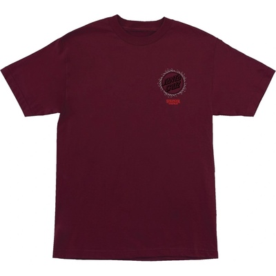 Santa Cruz Stranger Things Hellfire Pit S/S Heavyweight T-Shirt Maroon