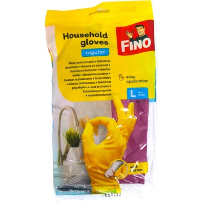 FINO домакински ръкавици, Regular, Размер L, 1 чифт